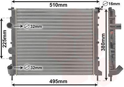 VAN WEZEL Radiators, Motora dzesēšanas sistēma 43002271